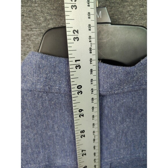 Johnnie -O Hanging out casual cotton button down shirt Size M solid blue - Picture 6 of 6